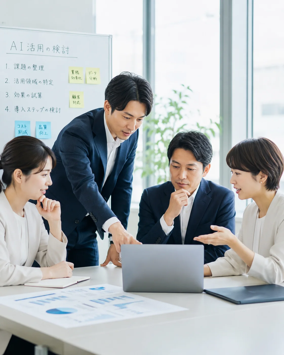 AI活用について話し合う日本人チーム